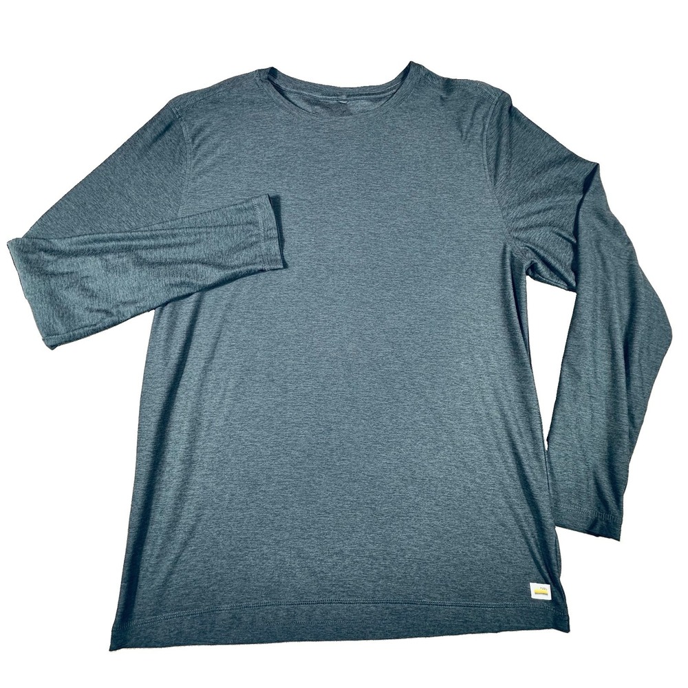 Vuori Strato Tech Polo Mens Large Blue Heather Performance Stretch Wicking UPF